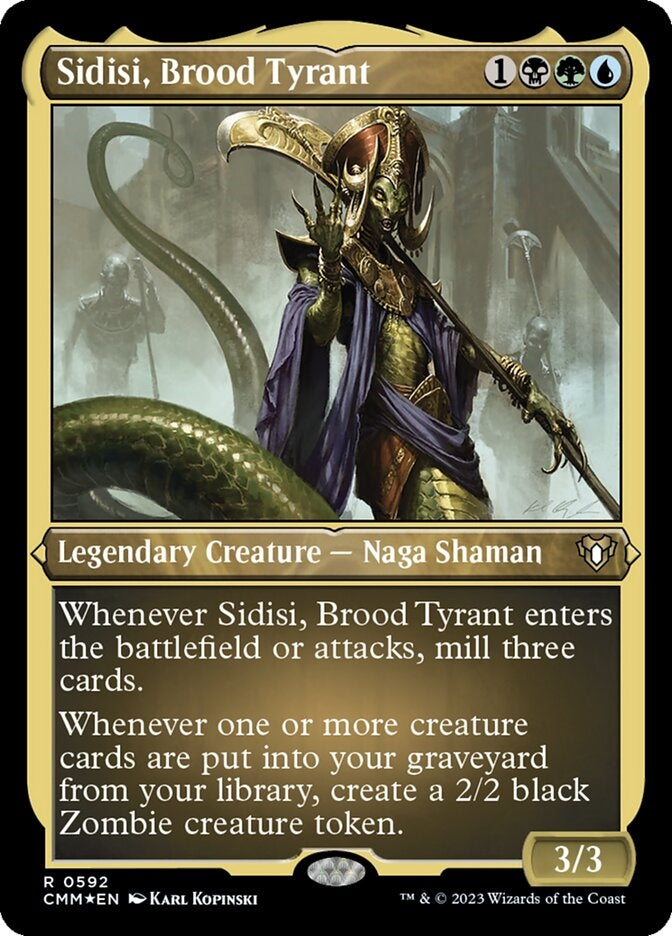 Sidisi, Brood Tyrant [#0592 Etched Foil] (CMM-R)