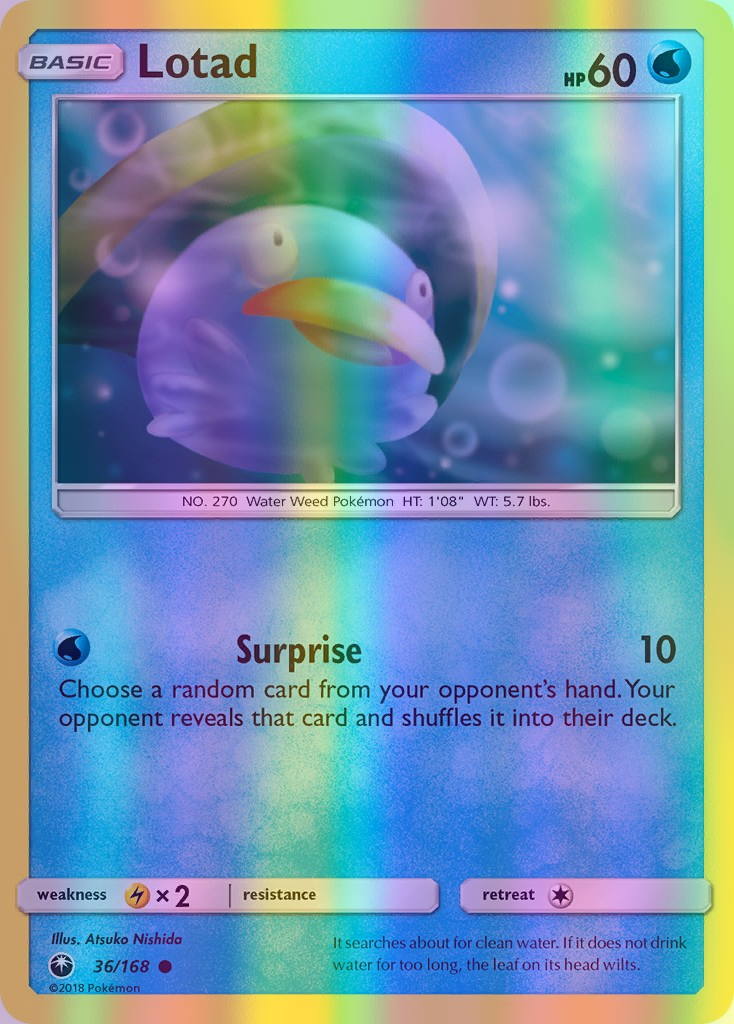 Lotad - 036/168 (CES) Common - Near Mint Reverse Holofoil