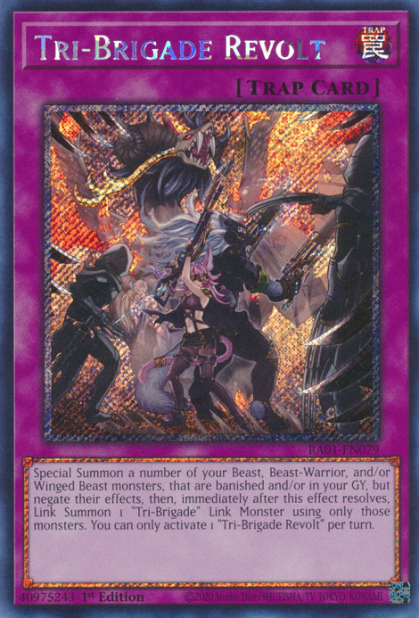 Tri-Brigade Revolt (RA01-EN079) Platinum Secret Rare - Near Mint 1st Edition