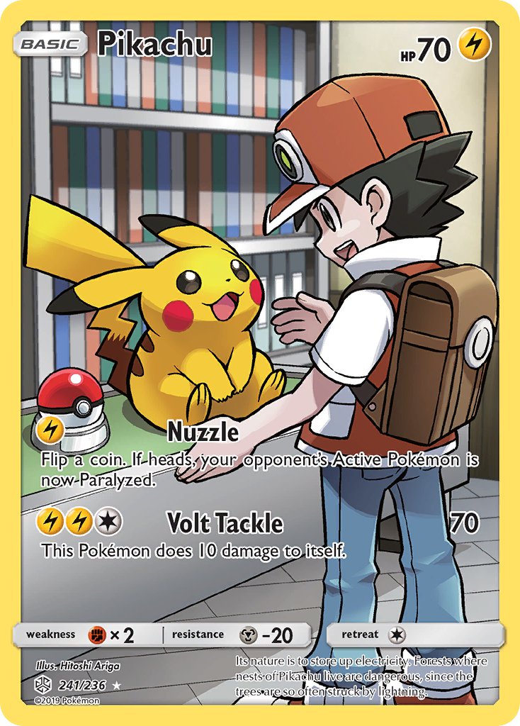 Pikachu - 241/236 (CEC) Secret Rare - Moderate Play Holofoil
