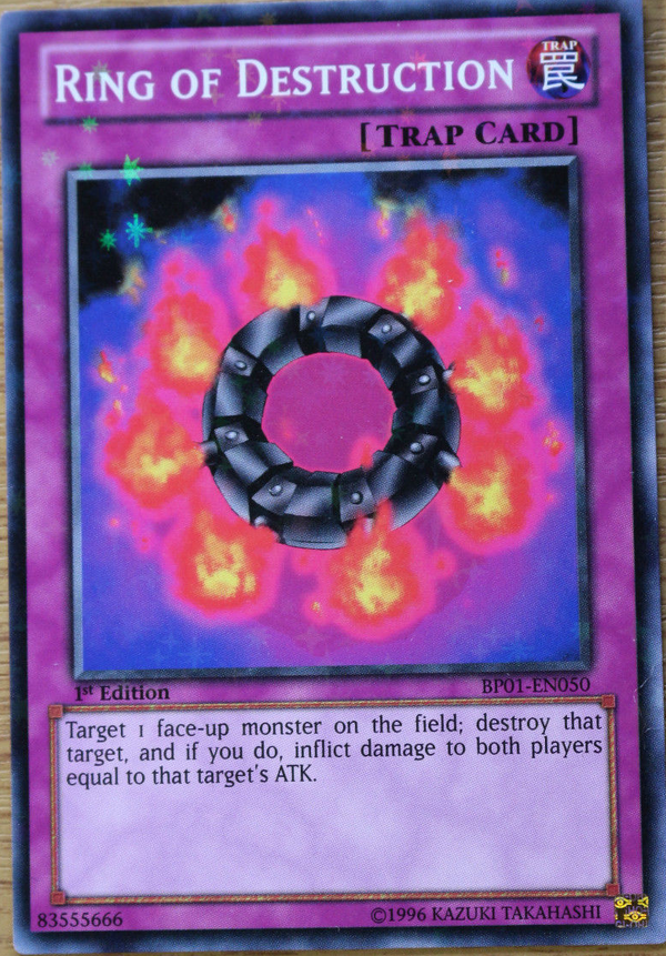 Ring of Destruction (Starfoil) (BP01-EN050) Starfoil Rare - Near Mint 1st Edition