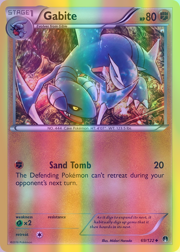 Gabite - 069/122 (BKP) Uncommon - Near Mint Reverse Holofoil