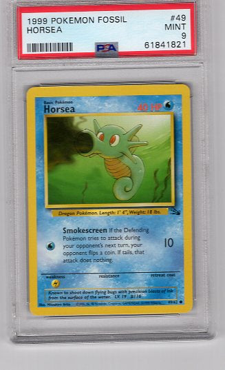 Horsea - 49/62 (FO) Common - Unlimited (Graded PSA 9)