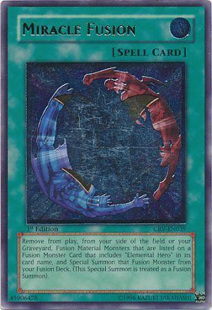 Miracle Fusion (CRV-EN039) Ultimate Rare 1st Edition - Heavy Play