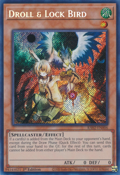 Droll & Lock Bird (RA02-EN006) Secret Rare - Near Mint 1st Edition
