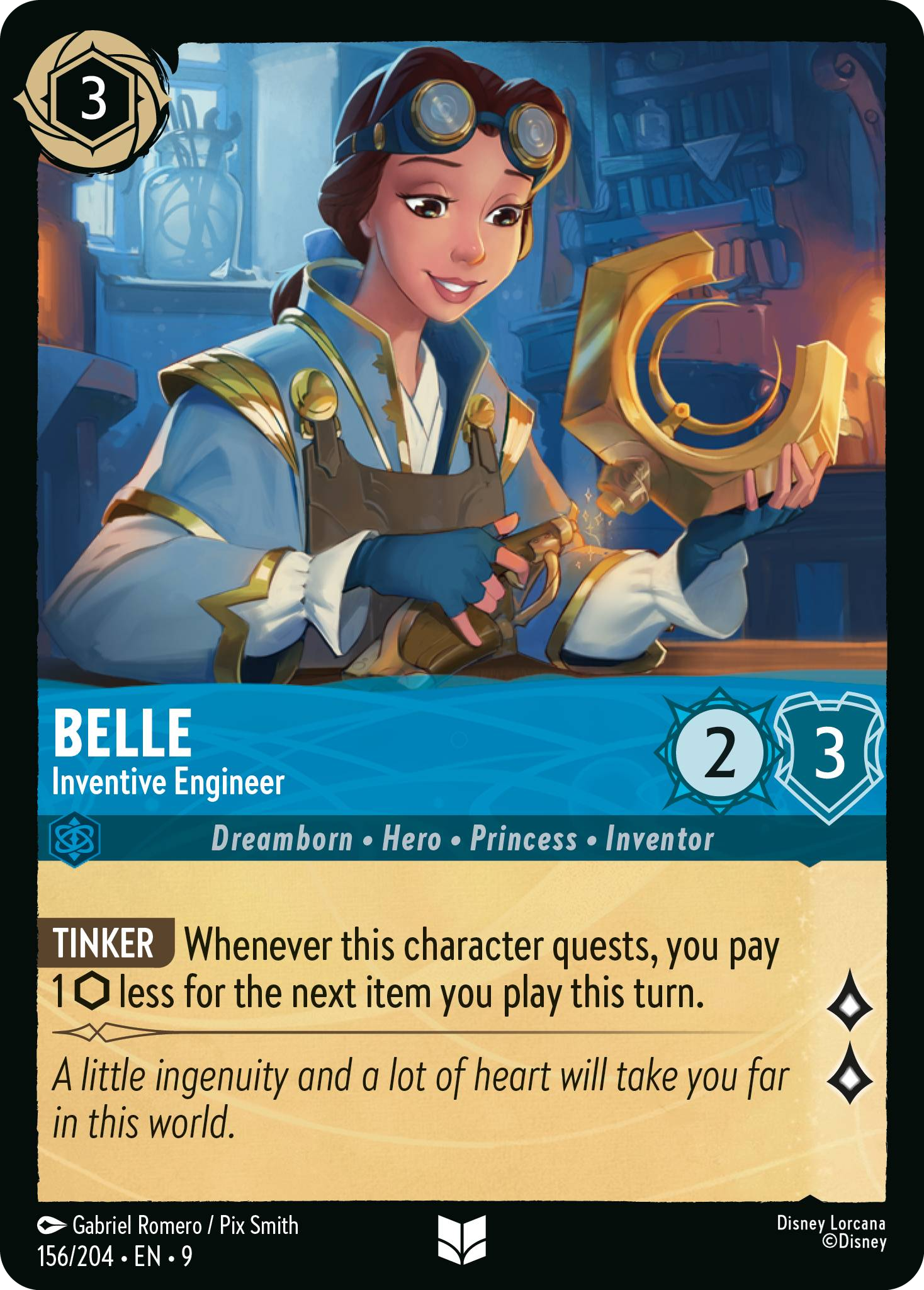 Belle - Inventive Engineer (Fabled - 156/204)  Uncommon