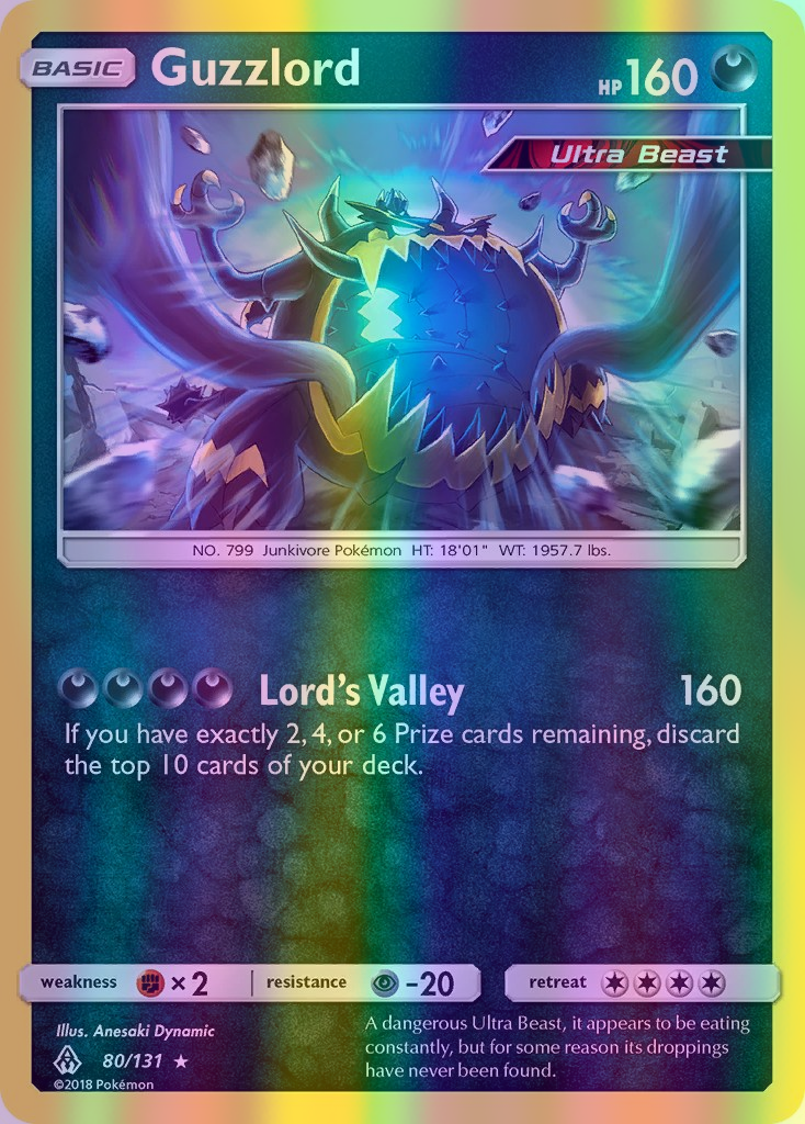 Guzzlord - 080/131 (FLI) Holo Rare - Near Mint Reverse Holofoil
