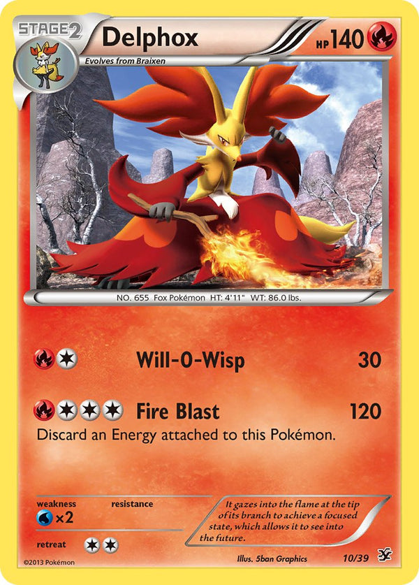 Delphox - 010/039 (KSS) Common - Near Mint Holofoil