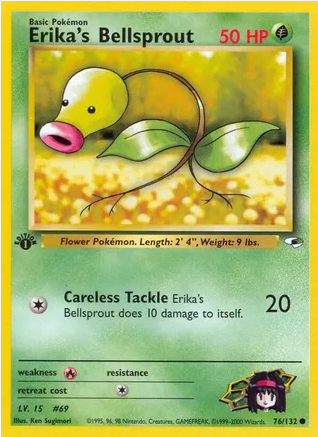 Erika's Bellsprout (76/132) 1st Edition - Near Mint