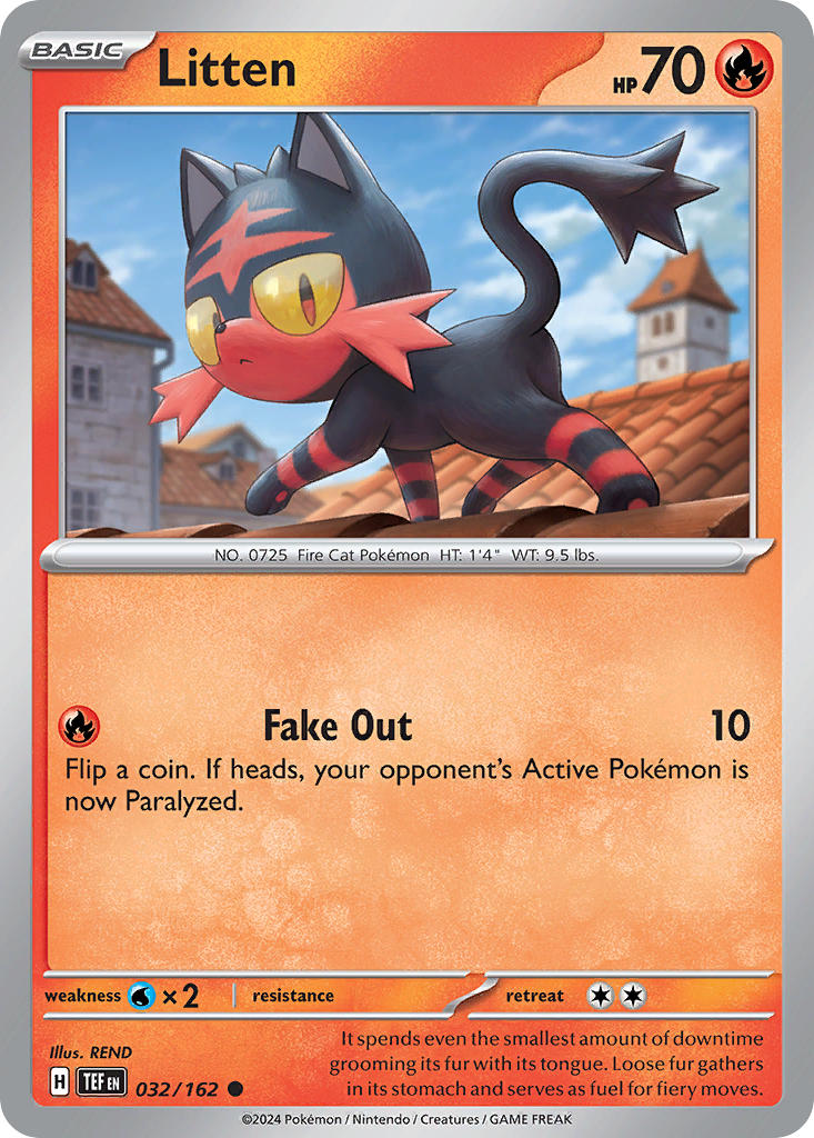 Litten - 032/162 (TEF) Common - Near Mint