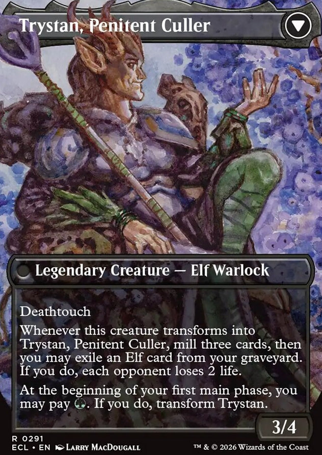 Trystan, Callous Cultivator // Trystan, Penitent Culler [ #0291 Borderless ] (ECL-R)