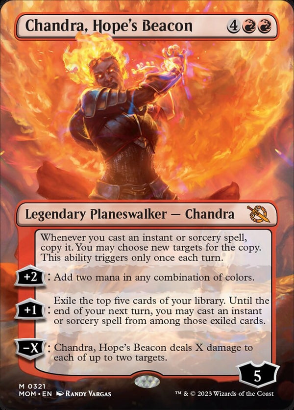 Chandra, Hope's Beacon [#0321 Borderless Planeswalker] (MOM-M)