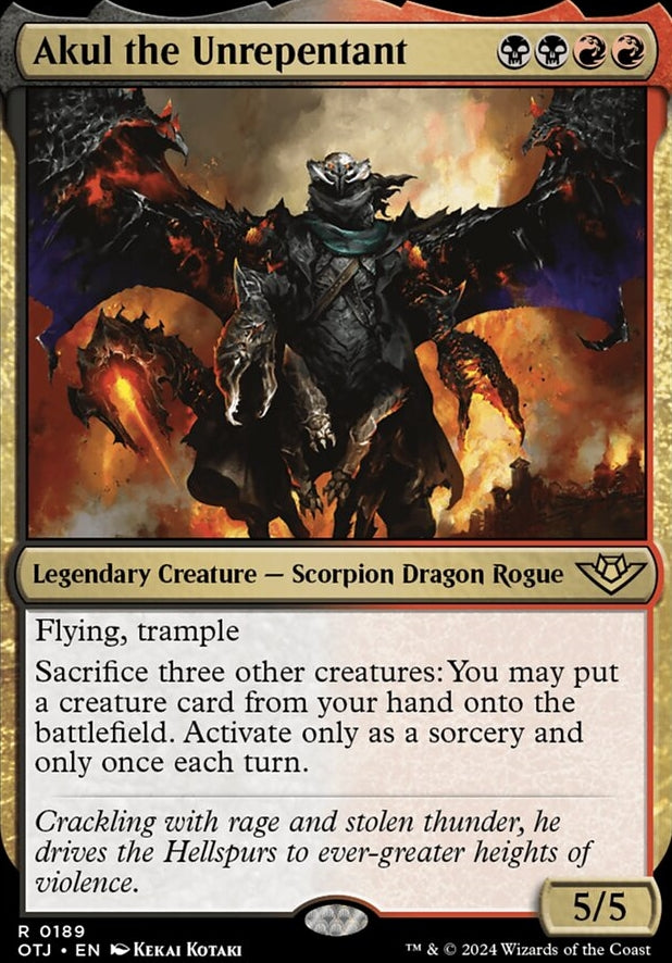Akul the Unrepentant [#0189] (OTJ-R-FOIL)