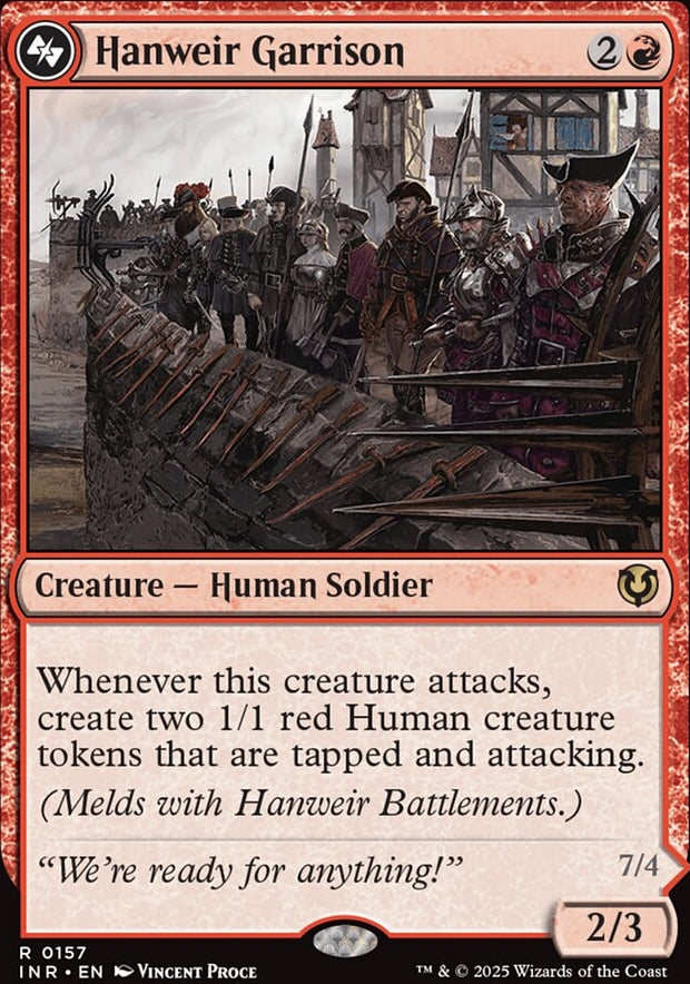 Hanweir Garrison // Hanweir, the Writhing Township [ #0157 ] (INR-R-FOIL)