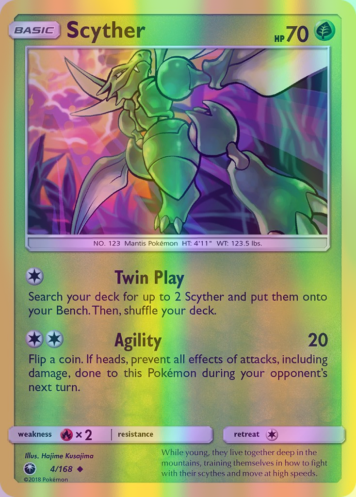 Scyther - 004/168 (CES) Uncommon - Near Mint Reverse Holofoil