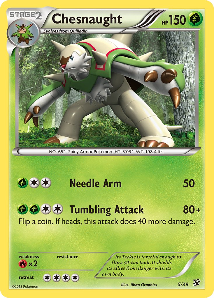 Chesnaught - 005/039 (KSS) Common - Near Mint Holofoil