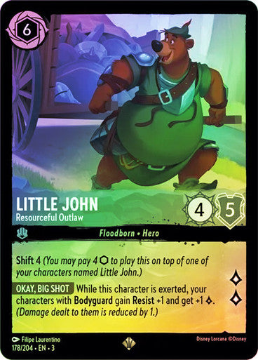 Little John - Resourceful Outlaw (Into the Inklands 178/204) Super Rare - Near Mint Cold Foil