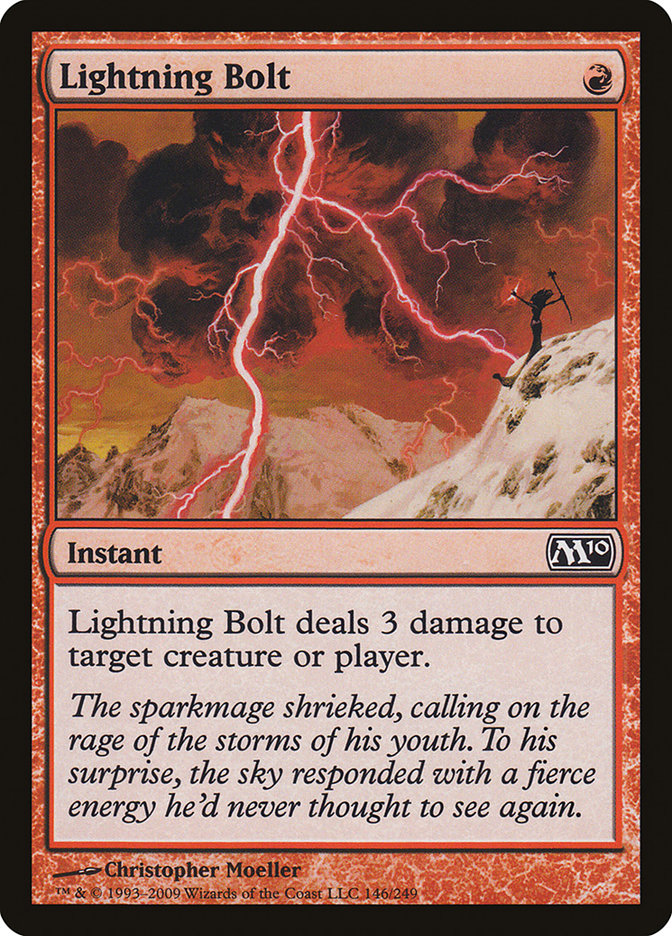 Lightning Bolt (M10-C) Moderate Play