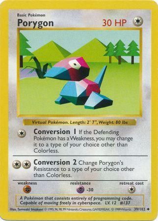 Porygon - 039/102 (BSS) Uncommon - Near Mint Unlimited