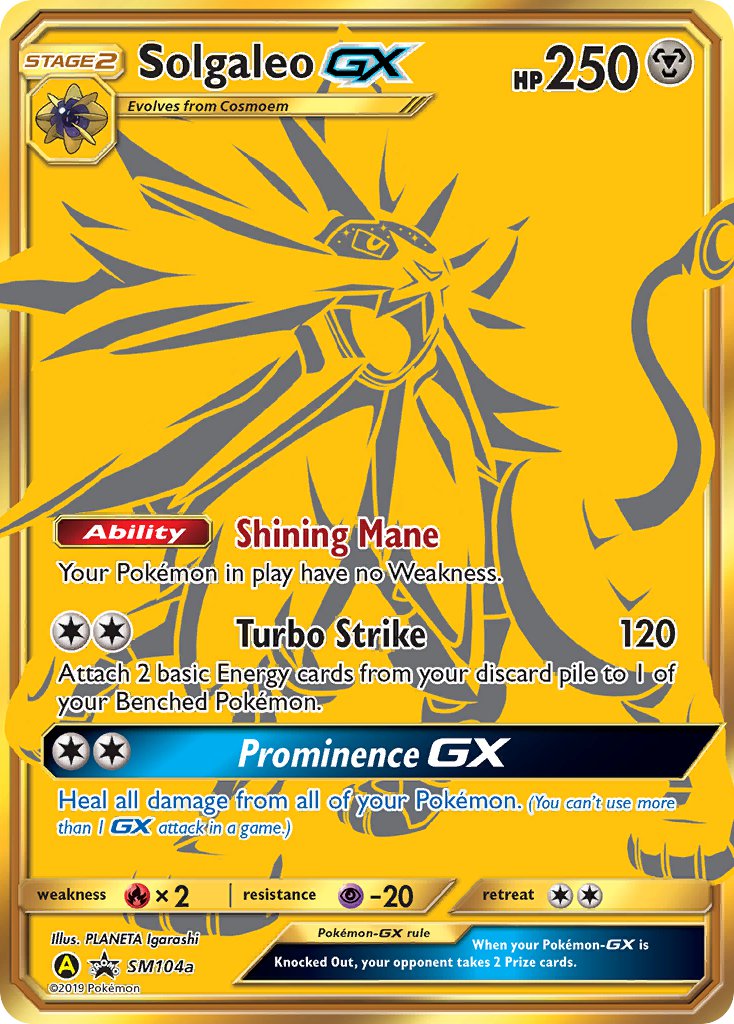 Solgaleo GX  - SM104 (SM:PR) Promo - Near Mint Holofoil