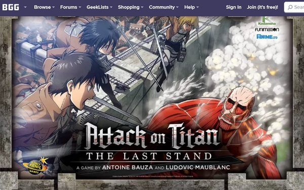 Attack on Titan: The Last Stand - Tactical Board Game