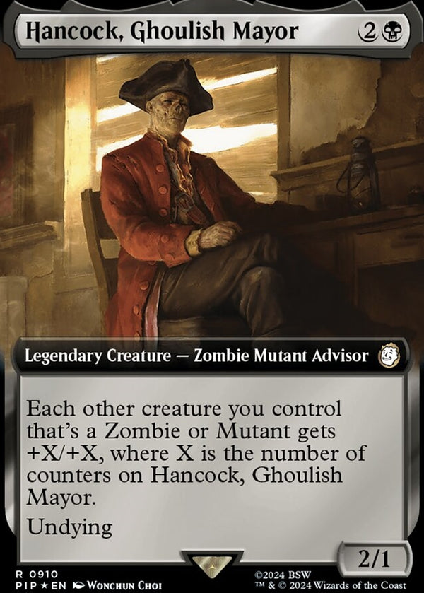 Hancock, Ghoulish Mayor [#0910 Extended Art Surge Foil] (PIP-R)