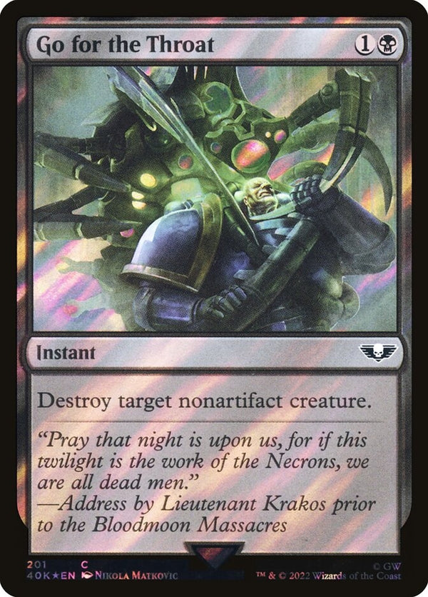 Go for the Throat [#201 Surge Foil] (40K-C-FOIL)