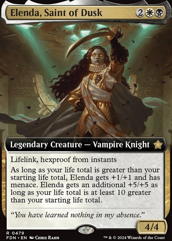 Elenda, Saint of Dusk [#0479 Extended Art] (FDN-R-FOIL)