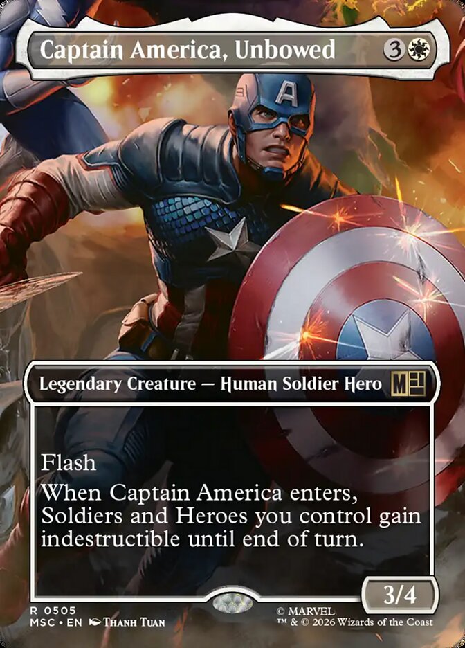 Captain America, Unbowed [ #0505 Borderless ] (MSC-R)