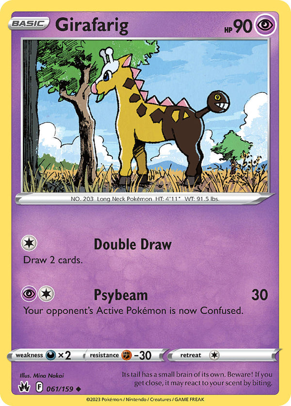 Girafarig - 061/159 (CRZ) Uncommon -  Near Mint