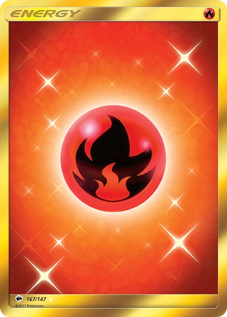 Fire Energy (Secret) - 167/147 (SM:BUS) Secret Rare - Near Mint Holofoil