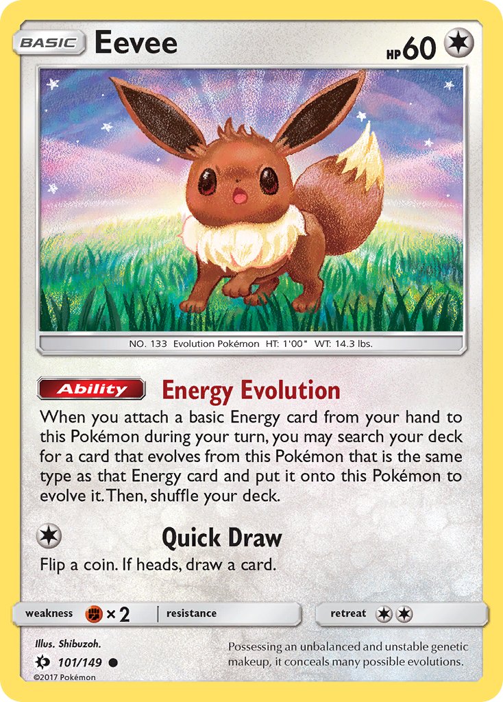 Eevee - 101/149 (SM01) Common - Near Mint