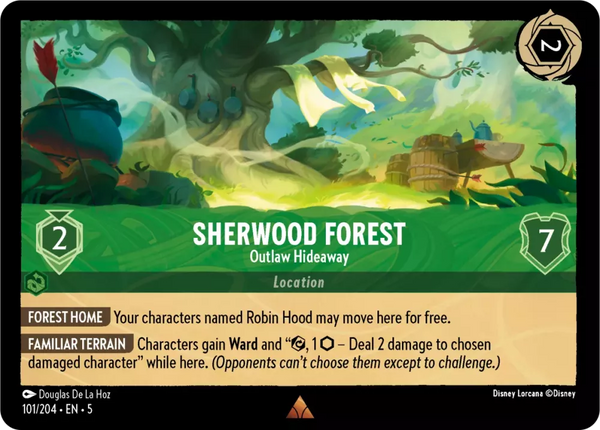 Sherwood Forest - Outlaw Hideaway (Shimmering Skies 101/204) Rare - Near Mint