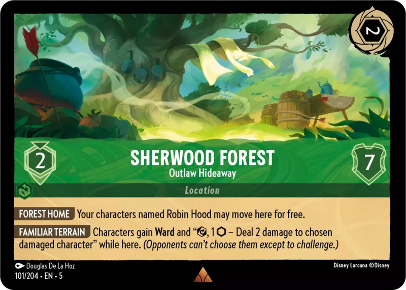 Sherwood Forest - Outlaw Hideaway (Shimmering Skies 101/204) Rare - Near Mint