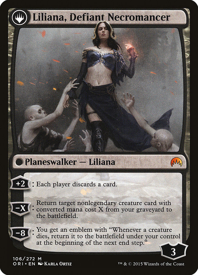 Liliana, Heretical Healer // Liliana, Defiant Necromancer (ORI-M) Moderate Play