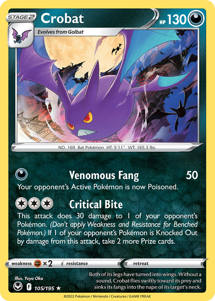 Crobat - 105/195 (SWSH12) Holo Rare - Near Mint Holofoil