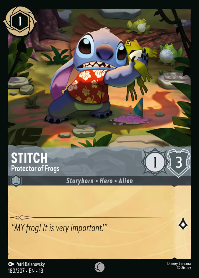 Stitch - Protector of Frogs (180/204 - Attack of the Vine!) Common
