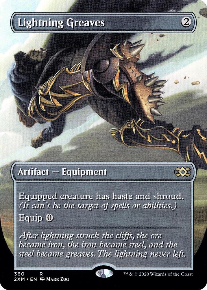 Lightning Greaves [#360 Alternate-Art Borderless] (2XM-R-FOIL)