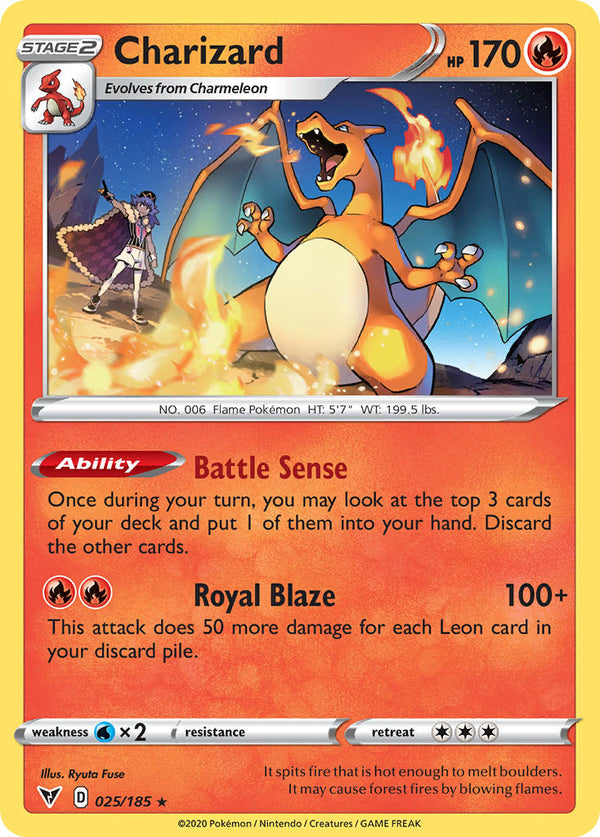 Charizard - 025/185 (SWSH04) Rare - Near Mint