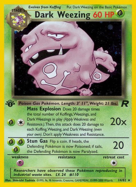 Dark Weezing (14/82) Heavy Play