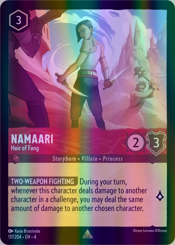 Namaari - Heir of Fang (Ursula's Return 117/204) Rare - Near Mint Cold Foil