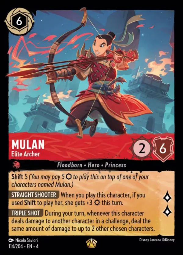 Mulan - Elite Archer (Ursula's Return 114/204) Legendary - Near Mint