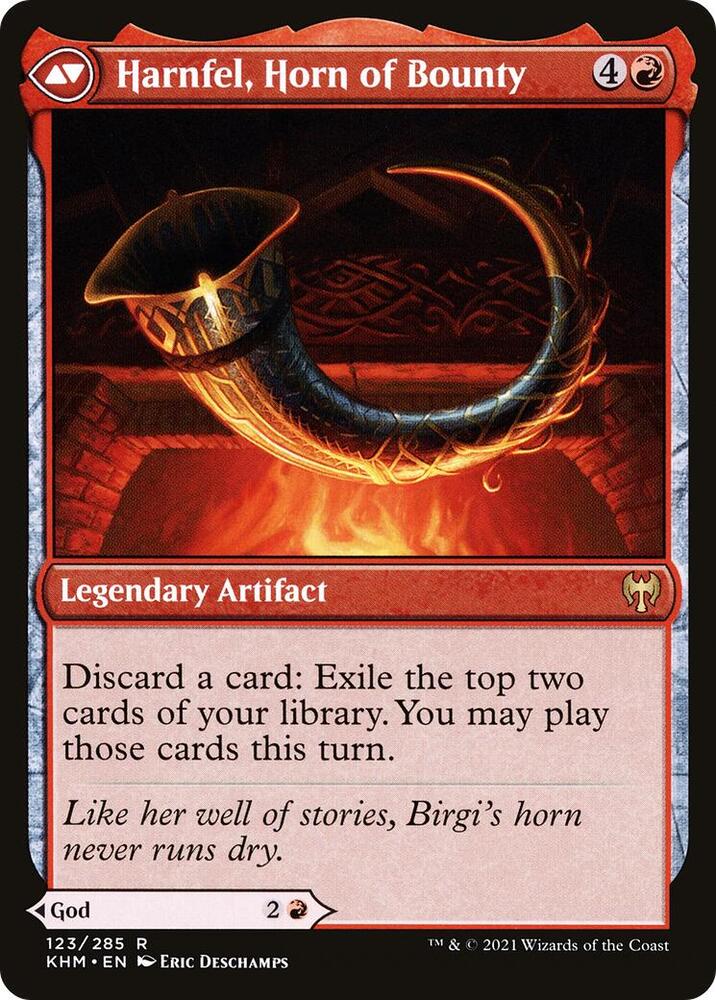 Birgi, God of Storytelling // Harnfel, Horn of Bounty (KHM-R) Light Play