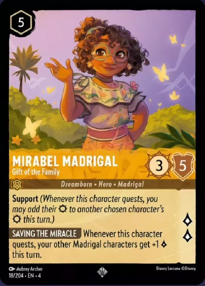 Mirabel Madrigal - Gift of the Family (Ursula's Return 018/204) Super Rare - Near Mint