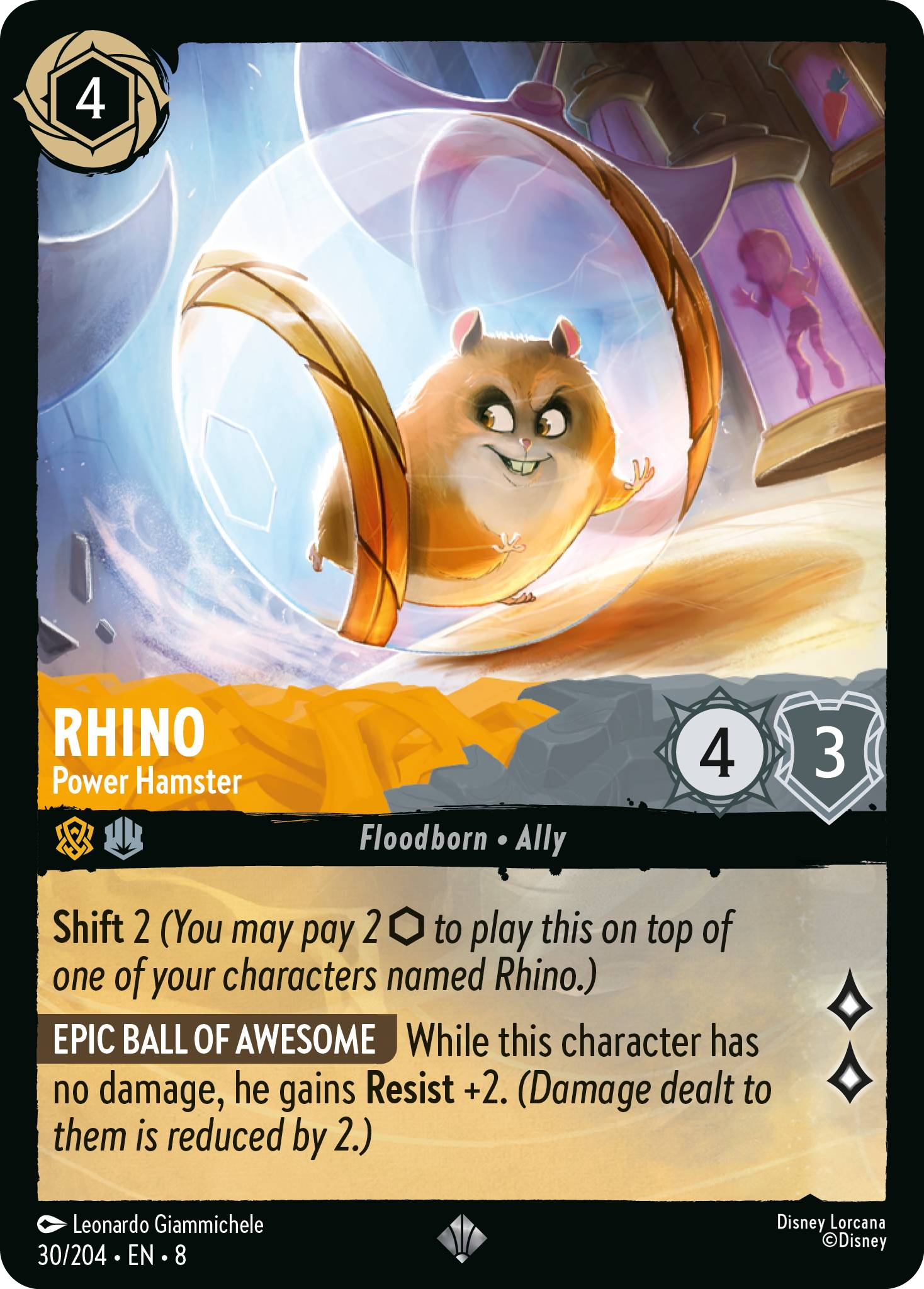 Rhino - Power Hamster (Reign of Jafar - 030/204 ) Super Rare