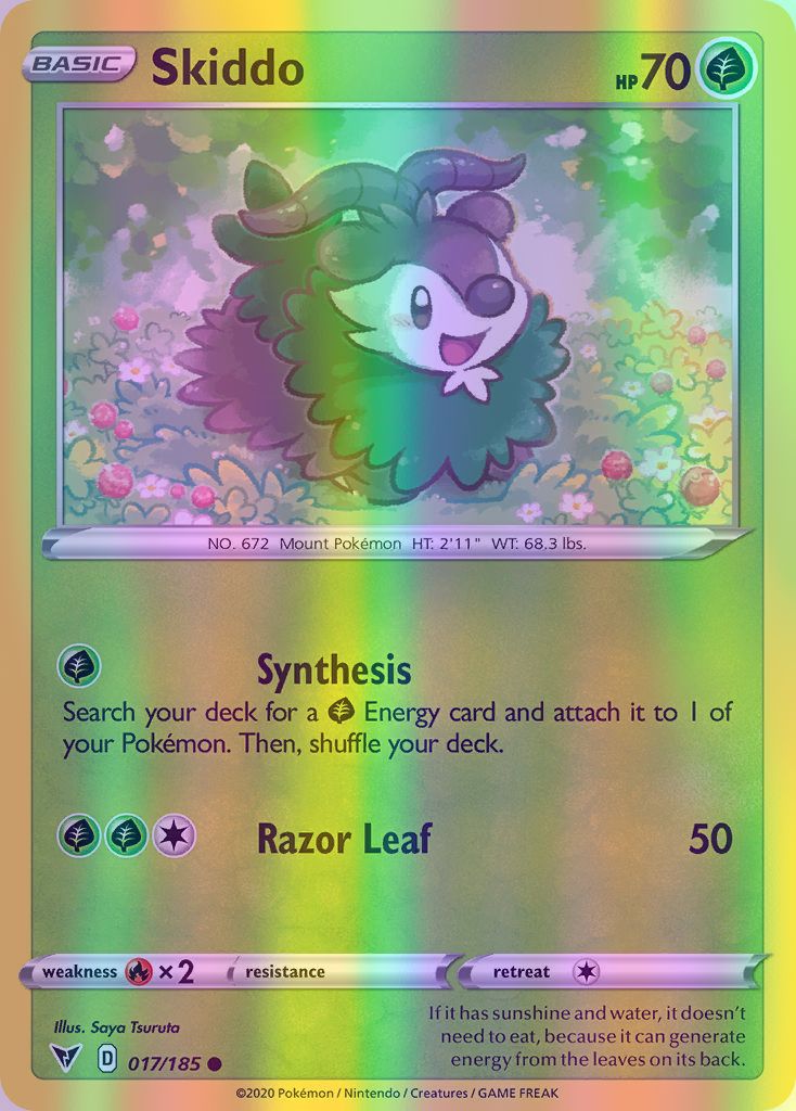 Skiddo - 017/185 (SWSH04) Common - Near Mint Reverse Holofoil