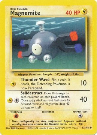 Magnemite - 053/102 (BS) Common - Near Mint