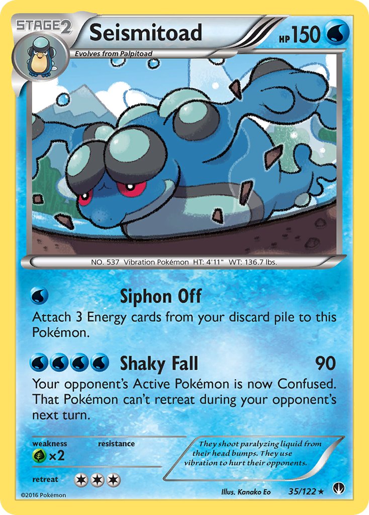 Seismitoad - 035/122 (BKP) Rare - Near Mint