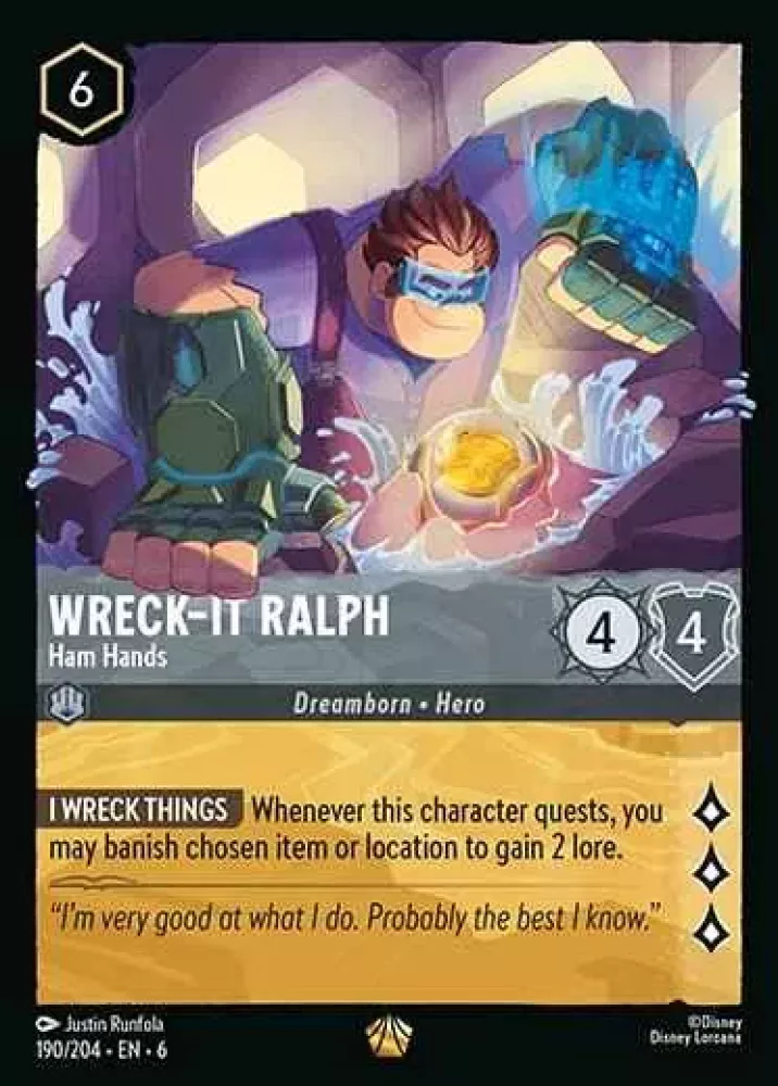 Wreck-It Ralph - Ham Hands (Azurite Sea 190/204) Legendary - Near Mint