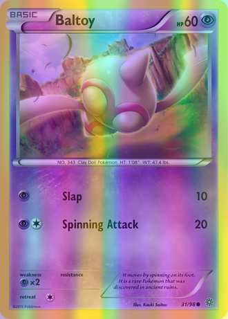 Baltoy - 031/098 (AOR) Common - Near Mint Reverse Holofoil